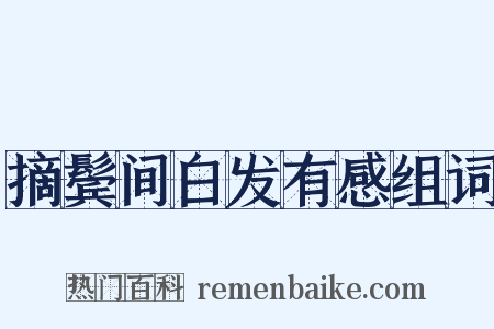 摘鬓间白发有感组词是什么意思的图片
